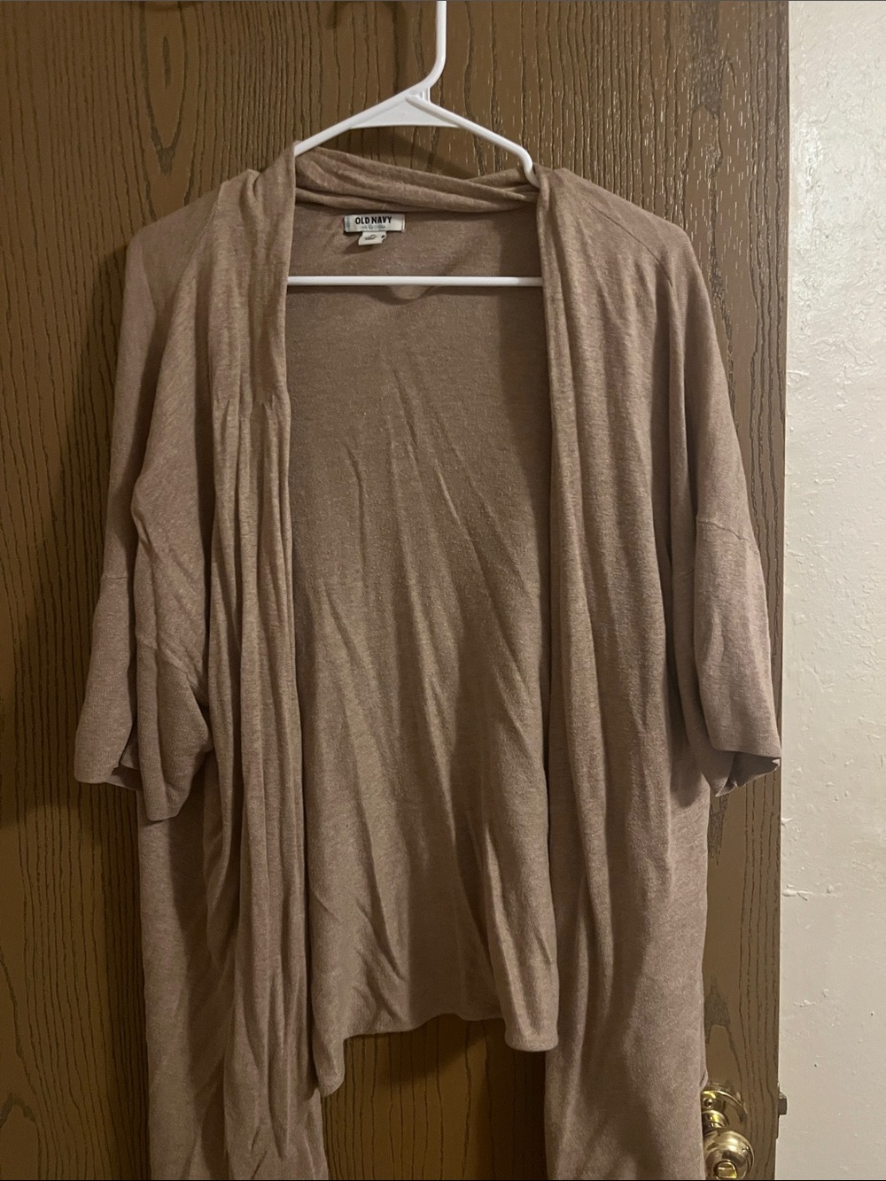 Old Navy Women's Open Drape Cardigan in Taupe Brown